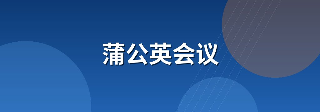 蒲公英会议